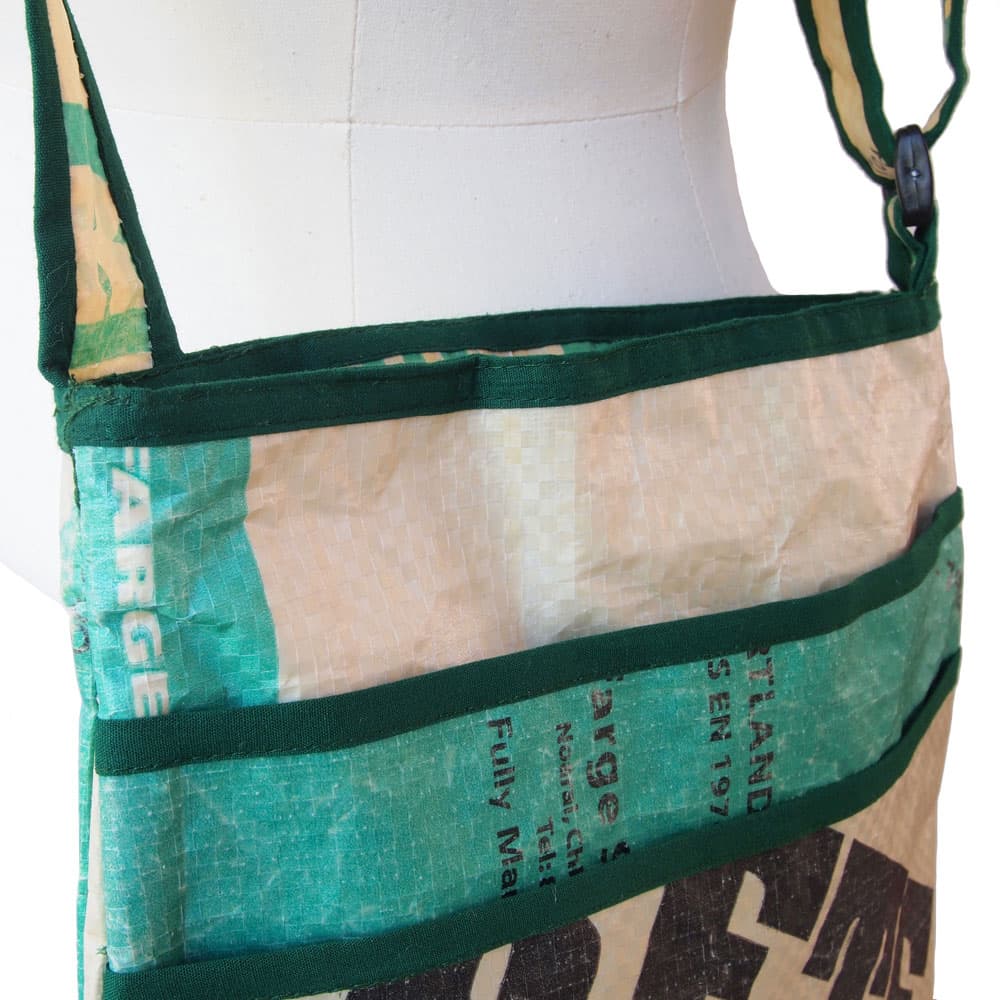 shoulder bag made of recycled cement sacks | tulsi crafts
