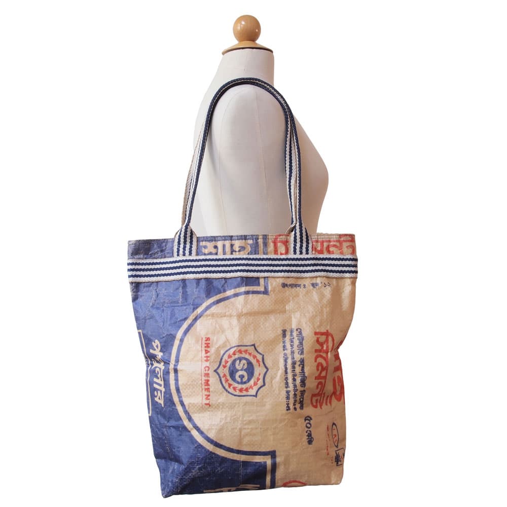 bag made of recycled cement sacks | tulsi crafts