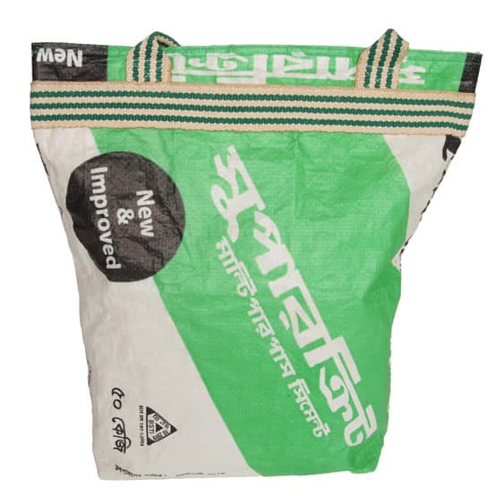 bag recycled cement sacks green fair trade