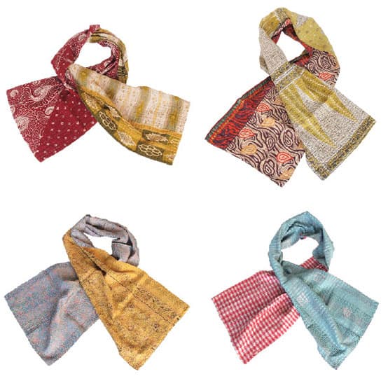 kantha sari sjaals tulsi crafts