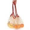 string shopping bag jute and sari upcycled