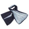 indigo shibori eri silk scarf arrow ethical