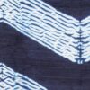 indigo shibori eri silk scarf zigzag handmade