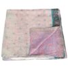kantha silk sari blanket puspa fair trade india