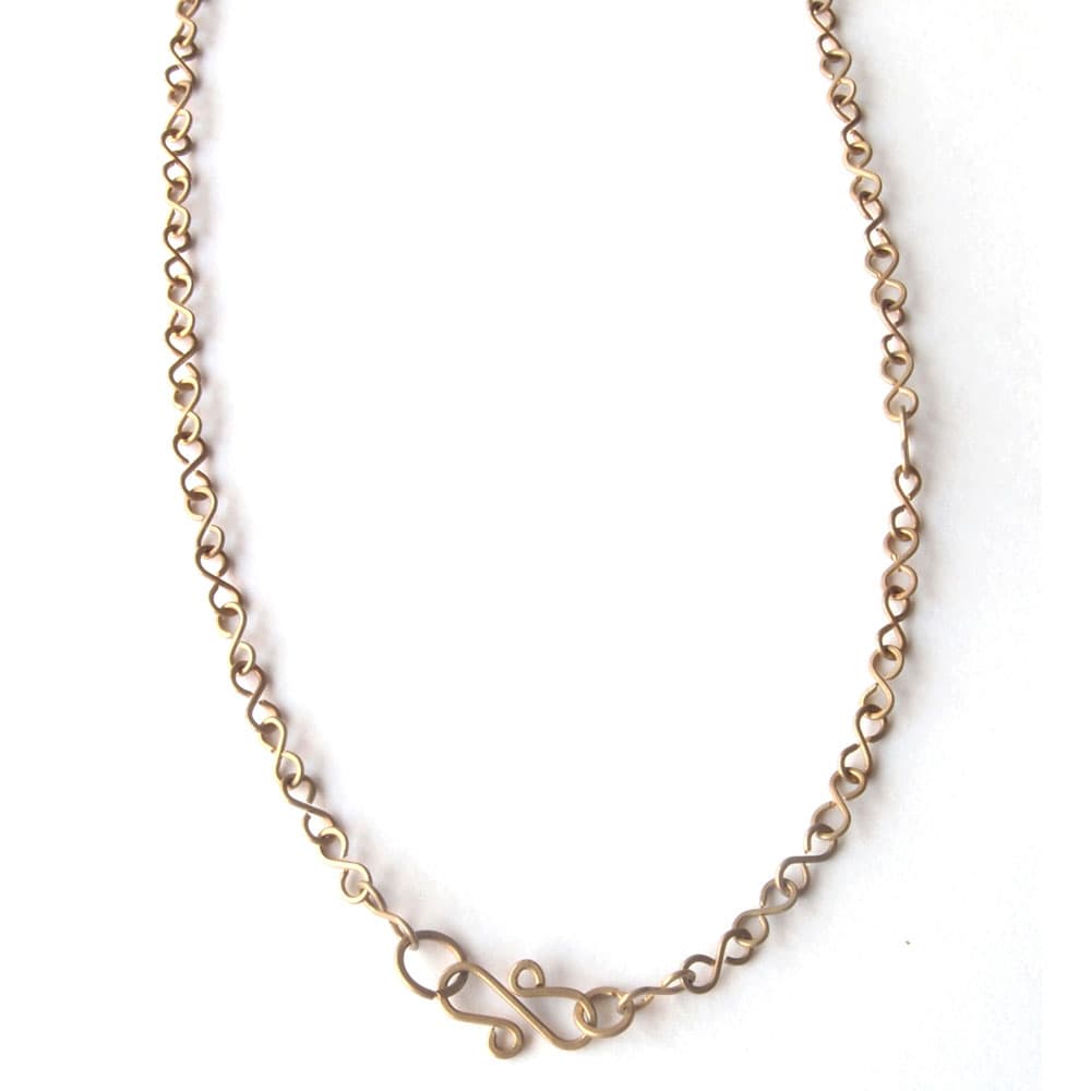 necklace chevron silver & brass | tulsi crafts