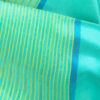 eerlijke sjaal zijde handgeweven india narcissus zeeblauw