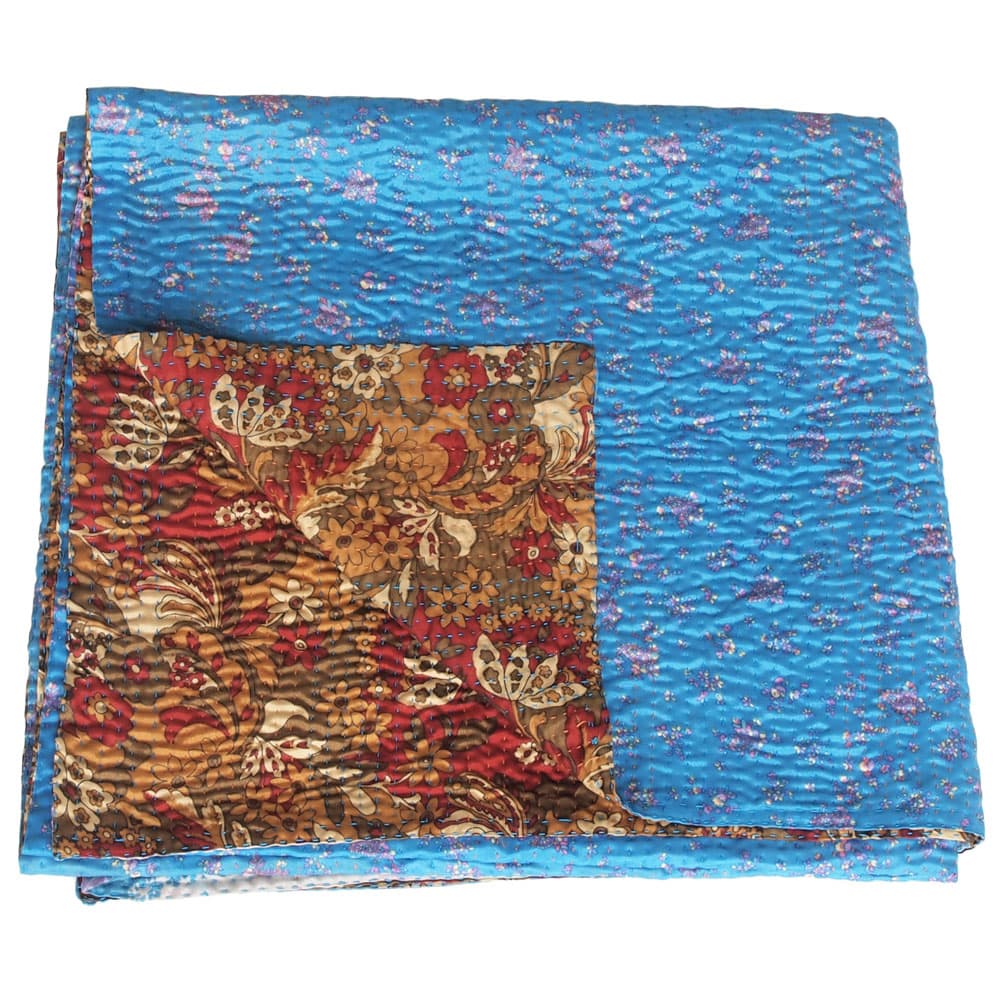 zijden sari sprei kantha nati plaid