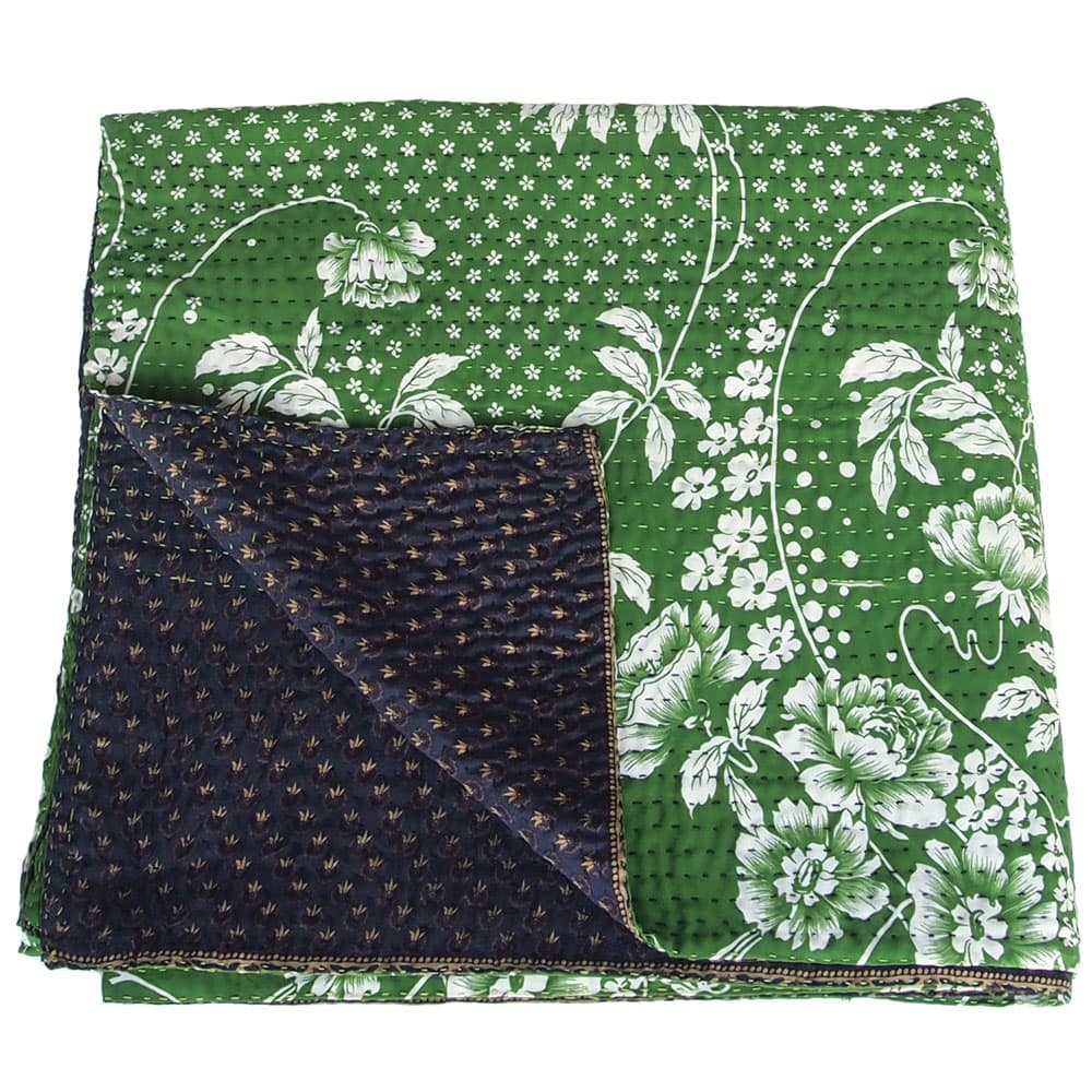 kantha sari deken zijde lobhi india