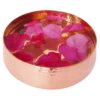 copper floating bowl ghanta rose petals